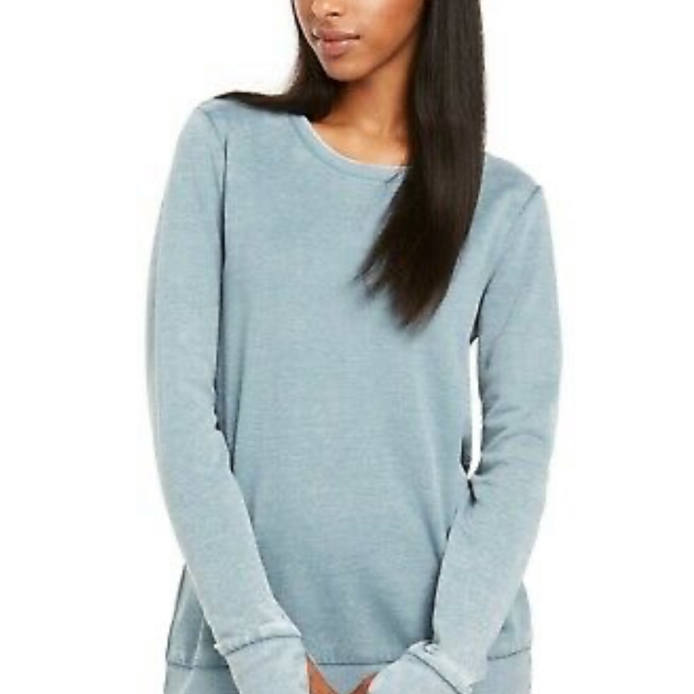 Ideology Women’s Overlap-Back Burnout Sweatshirt Goblin Box B
